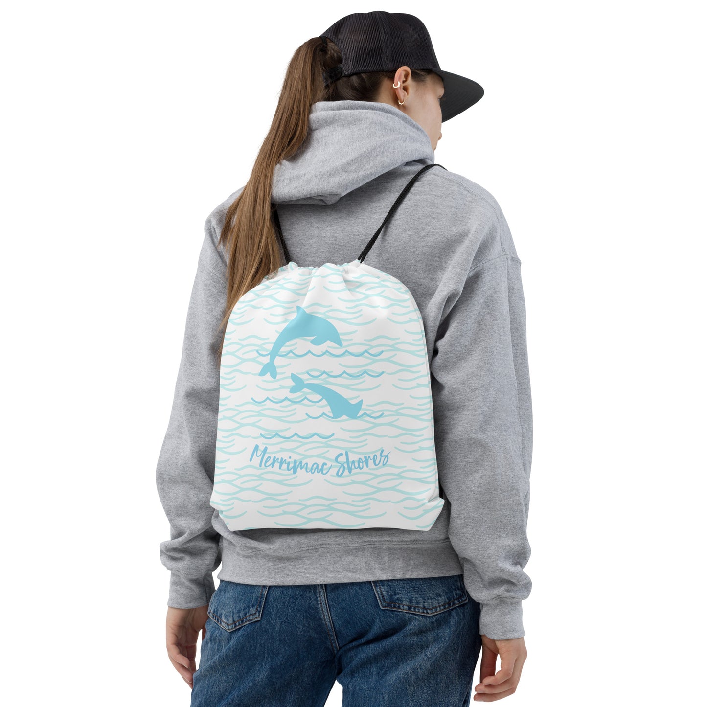 Dolphin Drawstring Bag