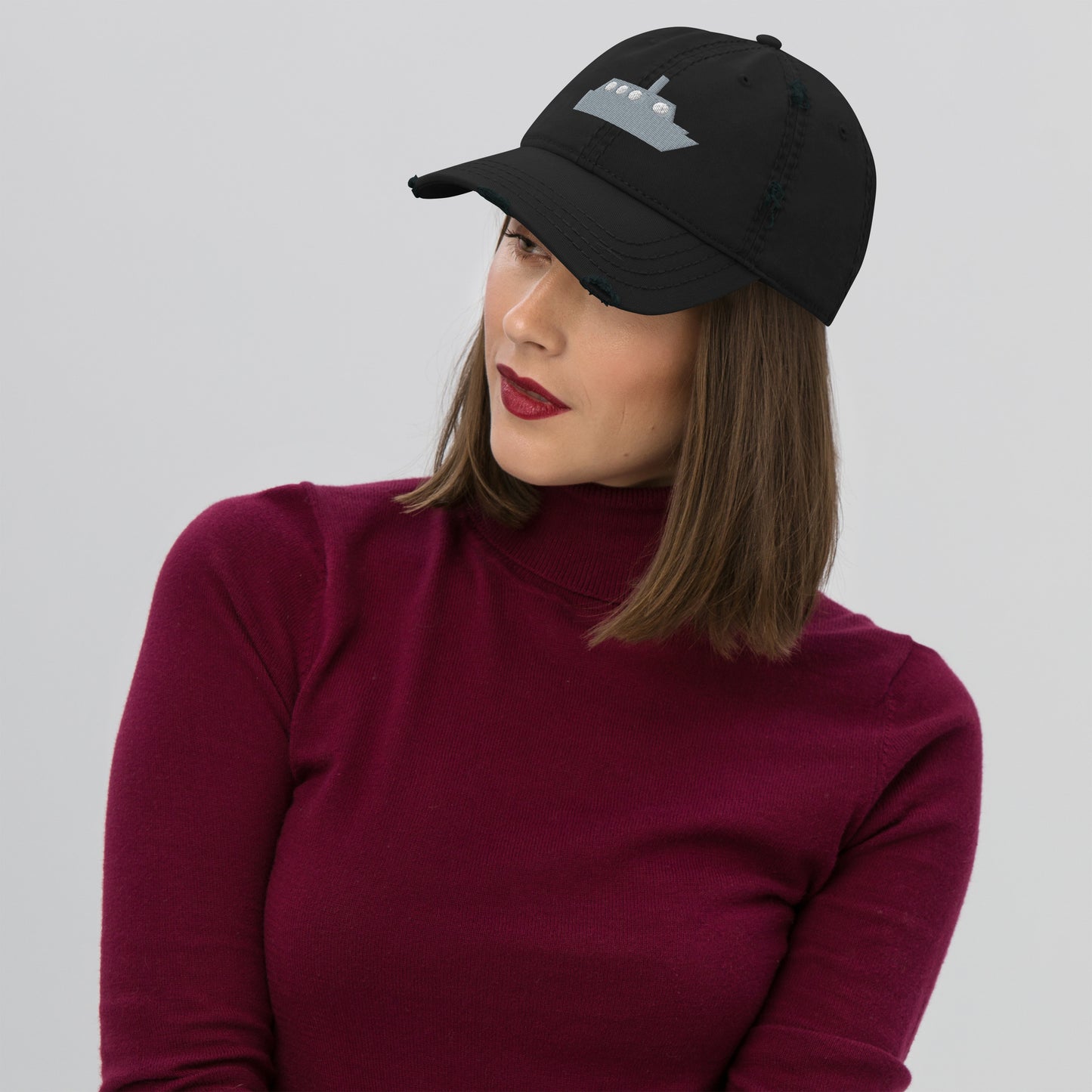 Merrimac Silhouette Distressed "Dad Hat"