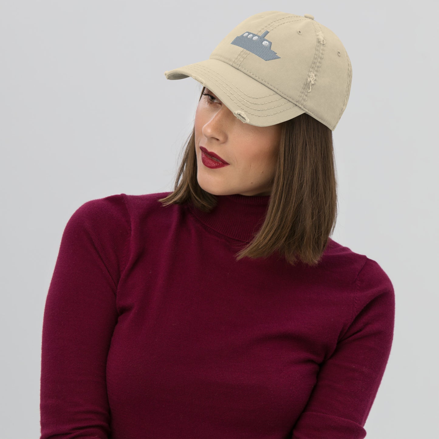 Merrimac Silhouette Distressed "Dad Hat"