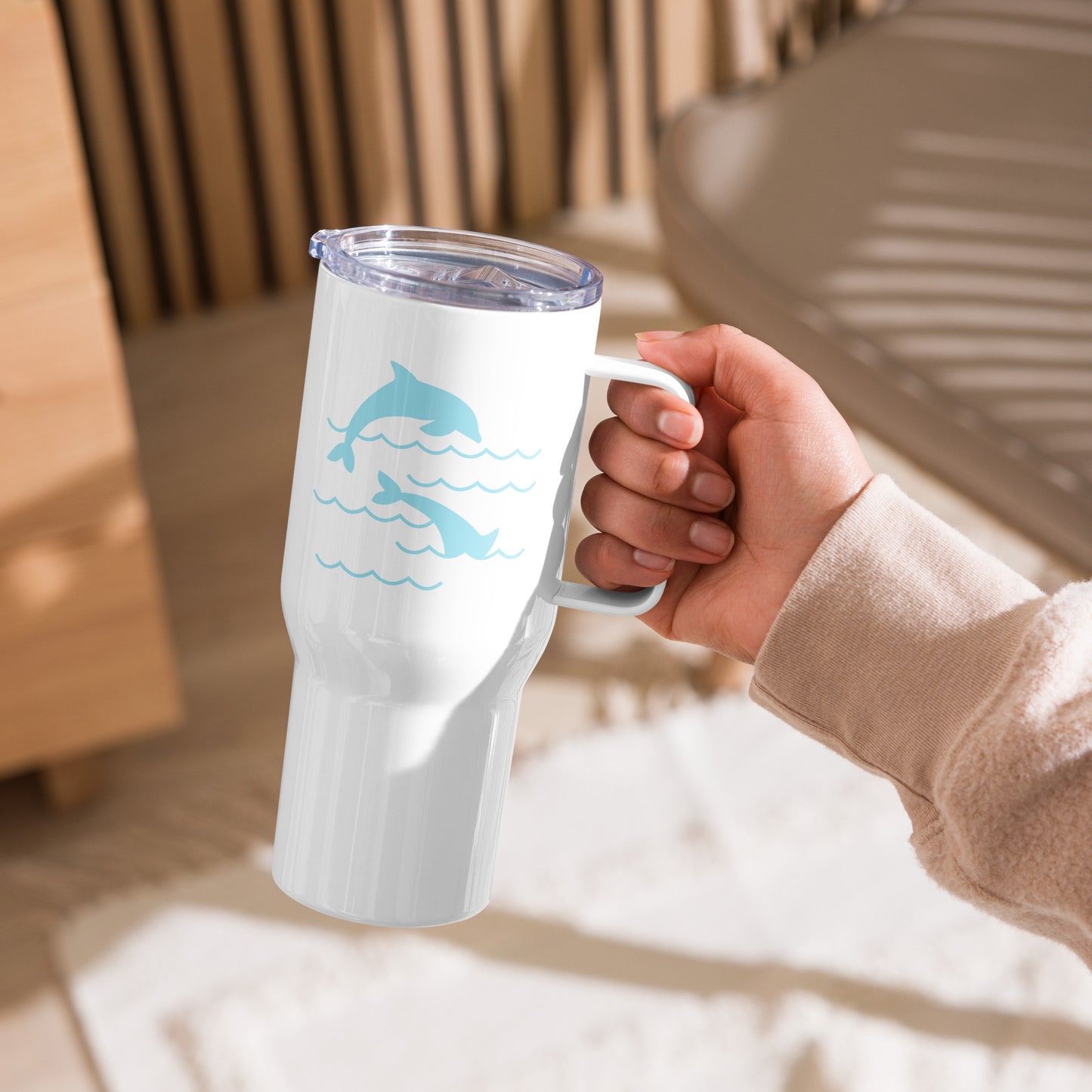 Dolphin Merrimac Shores Travel Mug with Handle