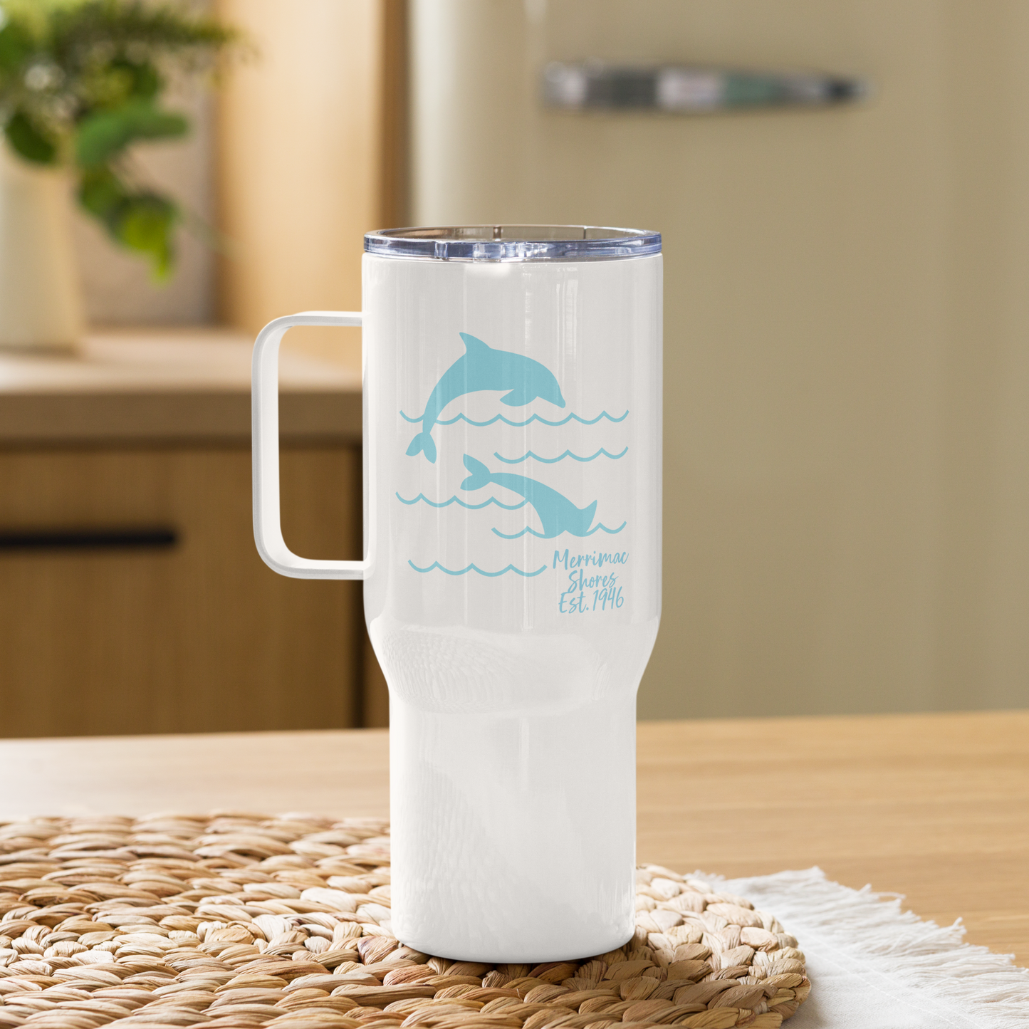 Dolphin Merrimac Shores Travel Mug with Handle