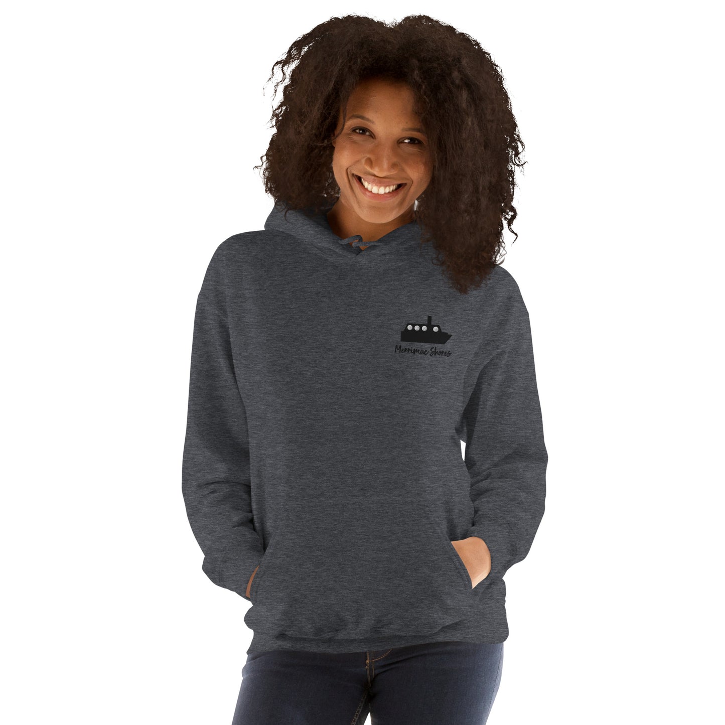 Merrimac Silhouette Unisex Hoodie with Front Pocket