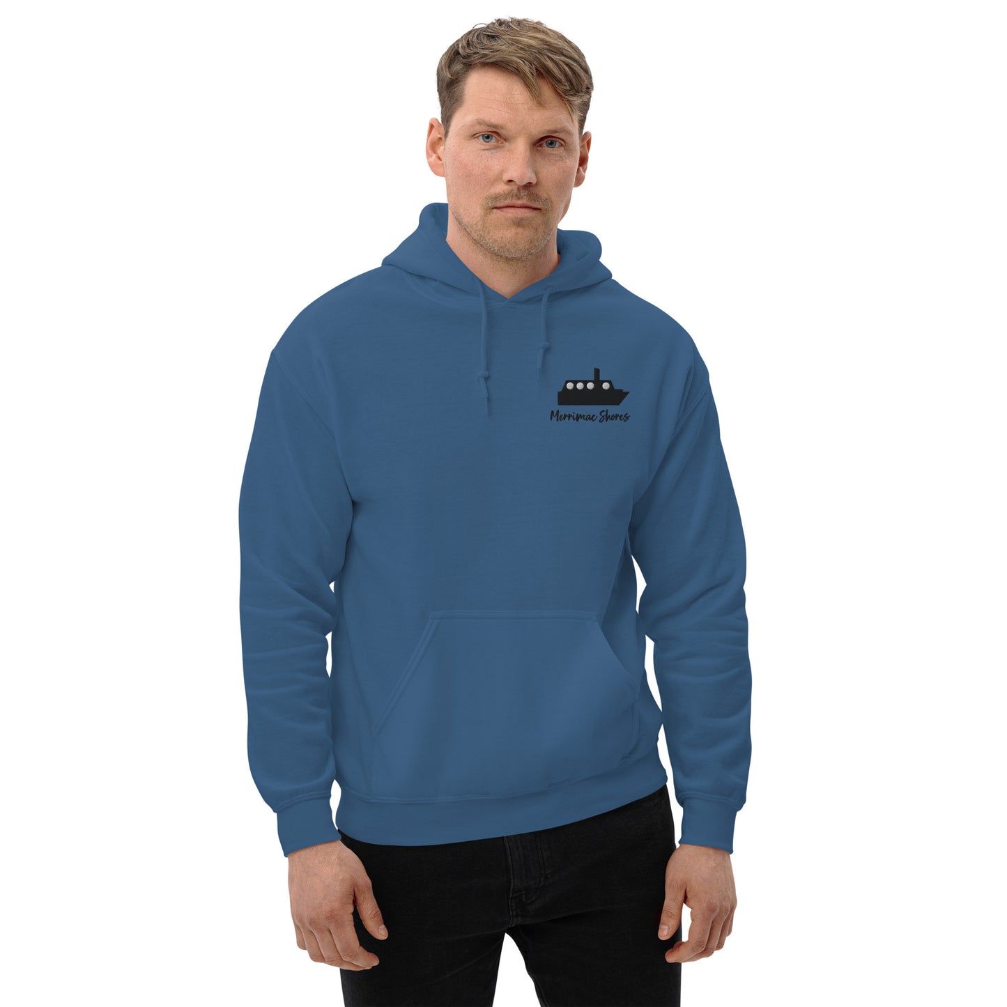 Merrimac Silhouette Unisex Hoodie with Front Pocket