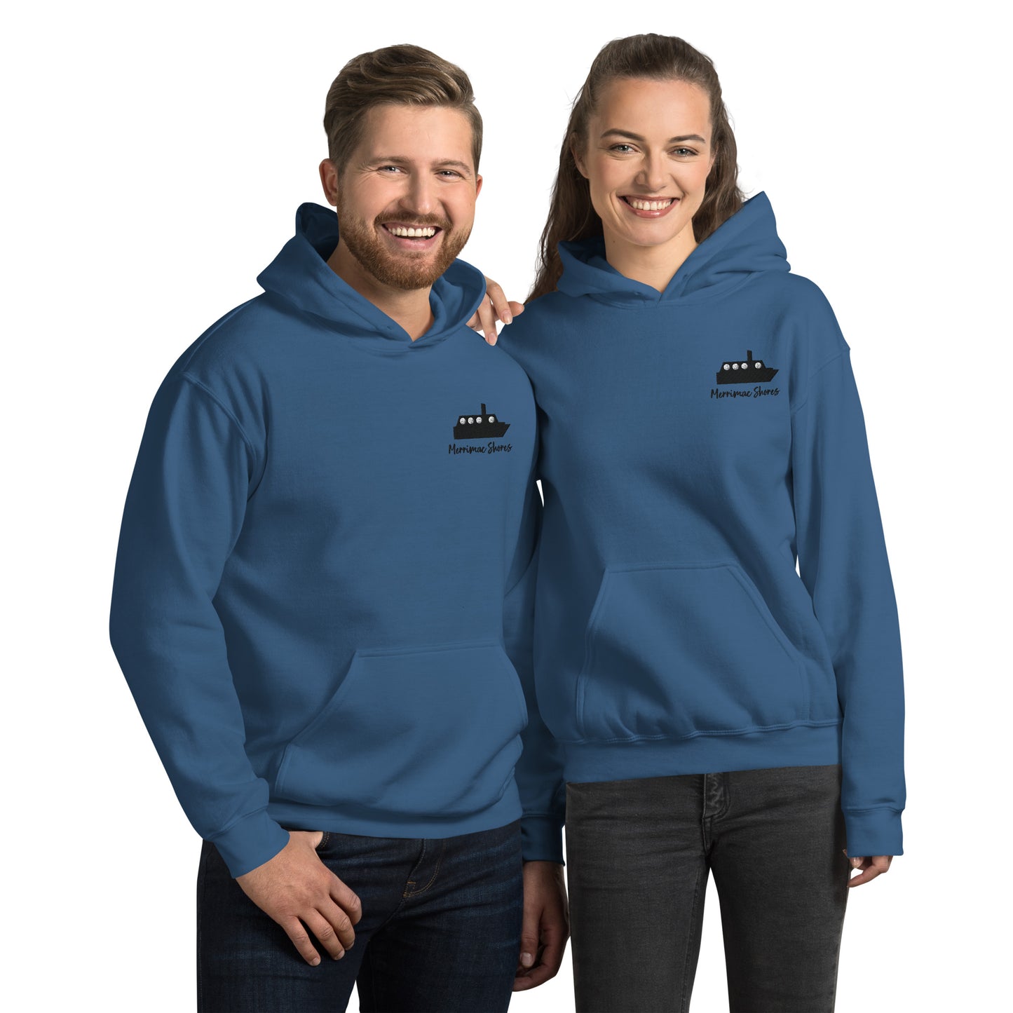 Merrimac Silhouette Unisex Hoodie with Front Pocket