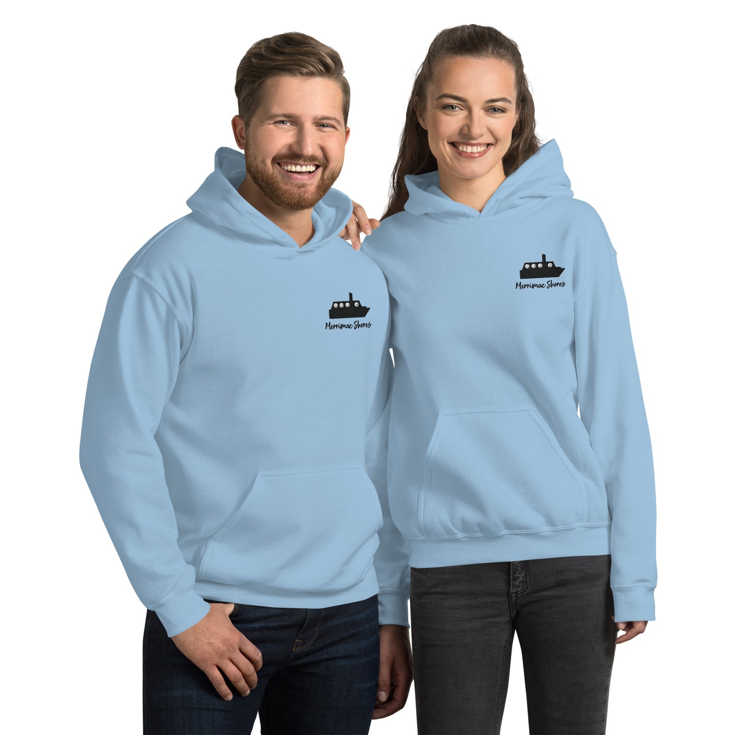 Merrimac Silhouette Unisex Hoodie with Front Pocket