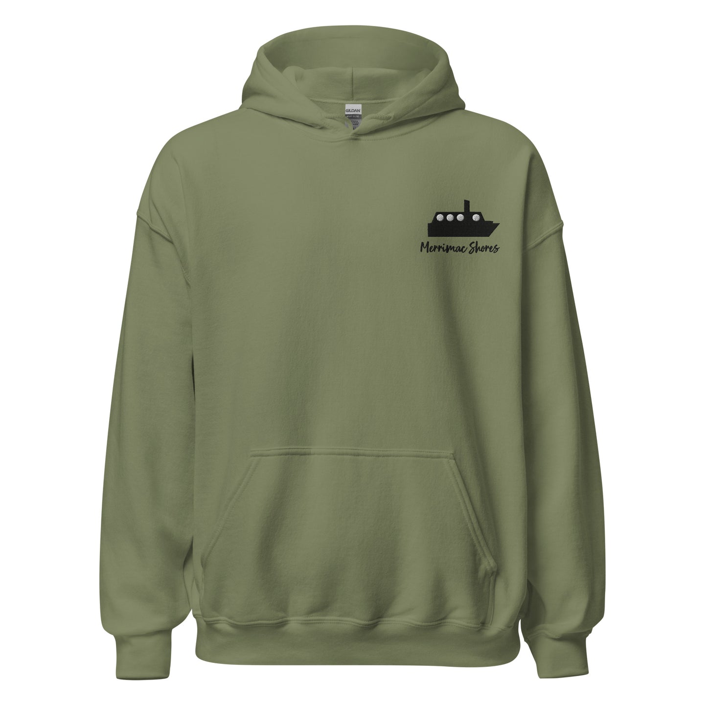 Merrimac Silhouette Unisex Hoodie with Front Pocket