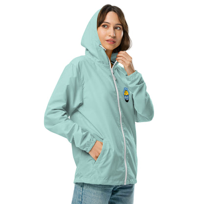 Unisex Lightweight Zip Up Windbreaker Merrimac Shores Sunrise Logo